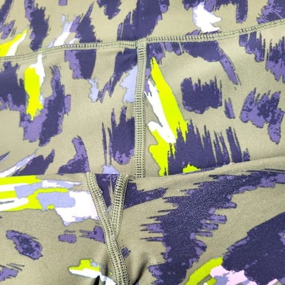 AERIE MOVE HIGH WAISTED TRACK 7/8 LEGGING Olive Fun XXL - Picture 5 of 5